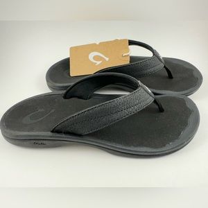 20110-4040 OHANA Black Thong Flip-Flop OluKai Womens Sandals
